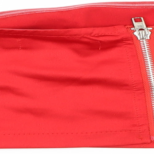 Missguided Womens Red  Satin Basic Tank Size 10
