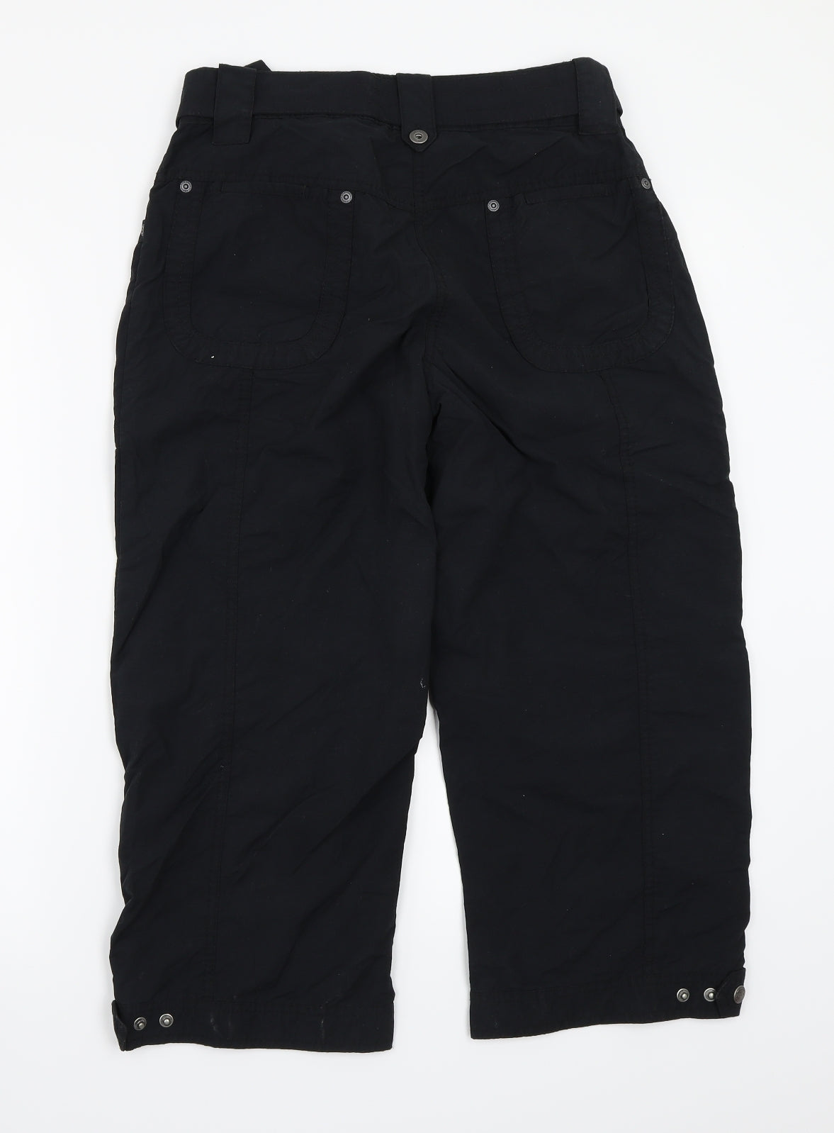 NEXT Womens Black   Cargo Trousers Size 14 L22.5 in