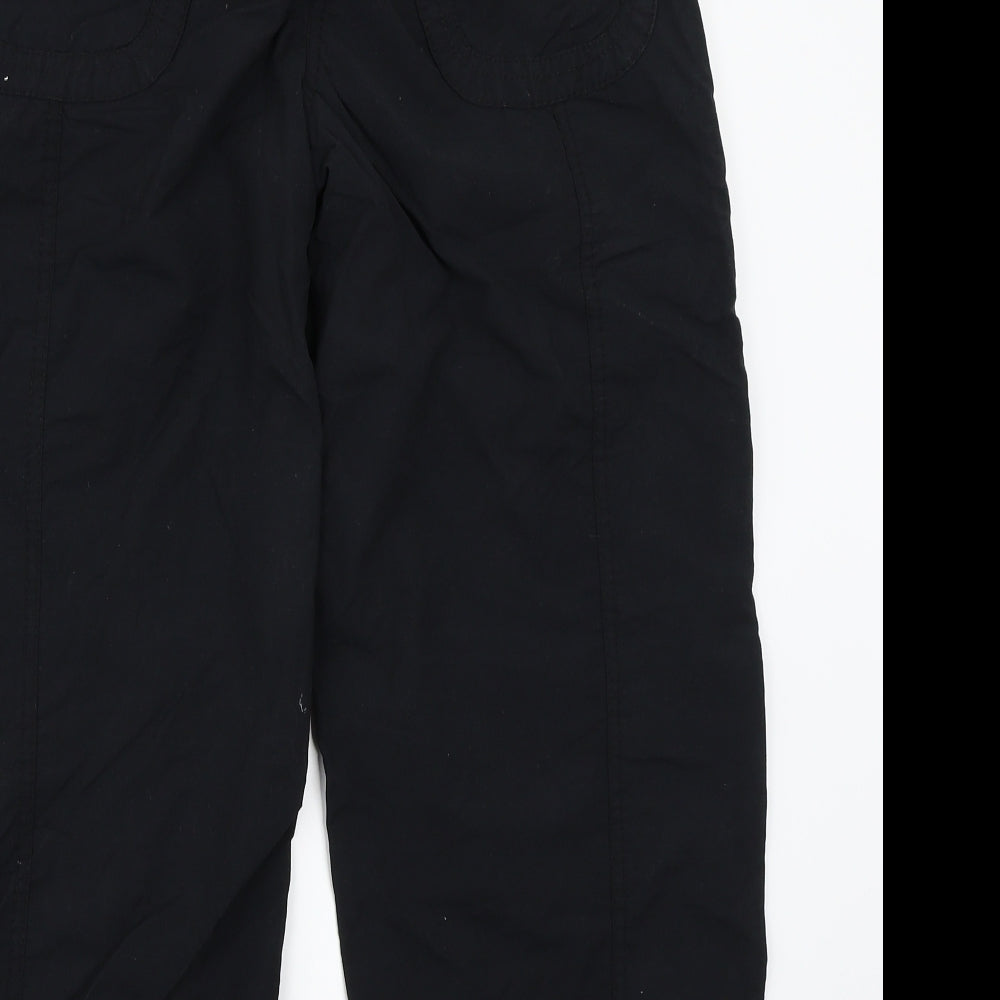 NEXT Womens Black   Cargo Trousers Size 14 L22.5 in