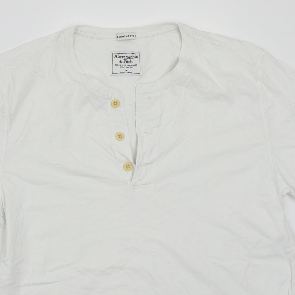 Abercrombie & Fitch Mens White    T-Shirt Size M