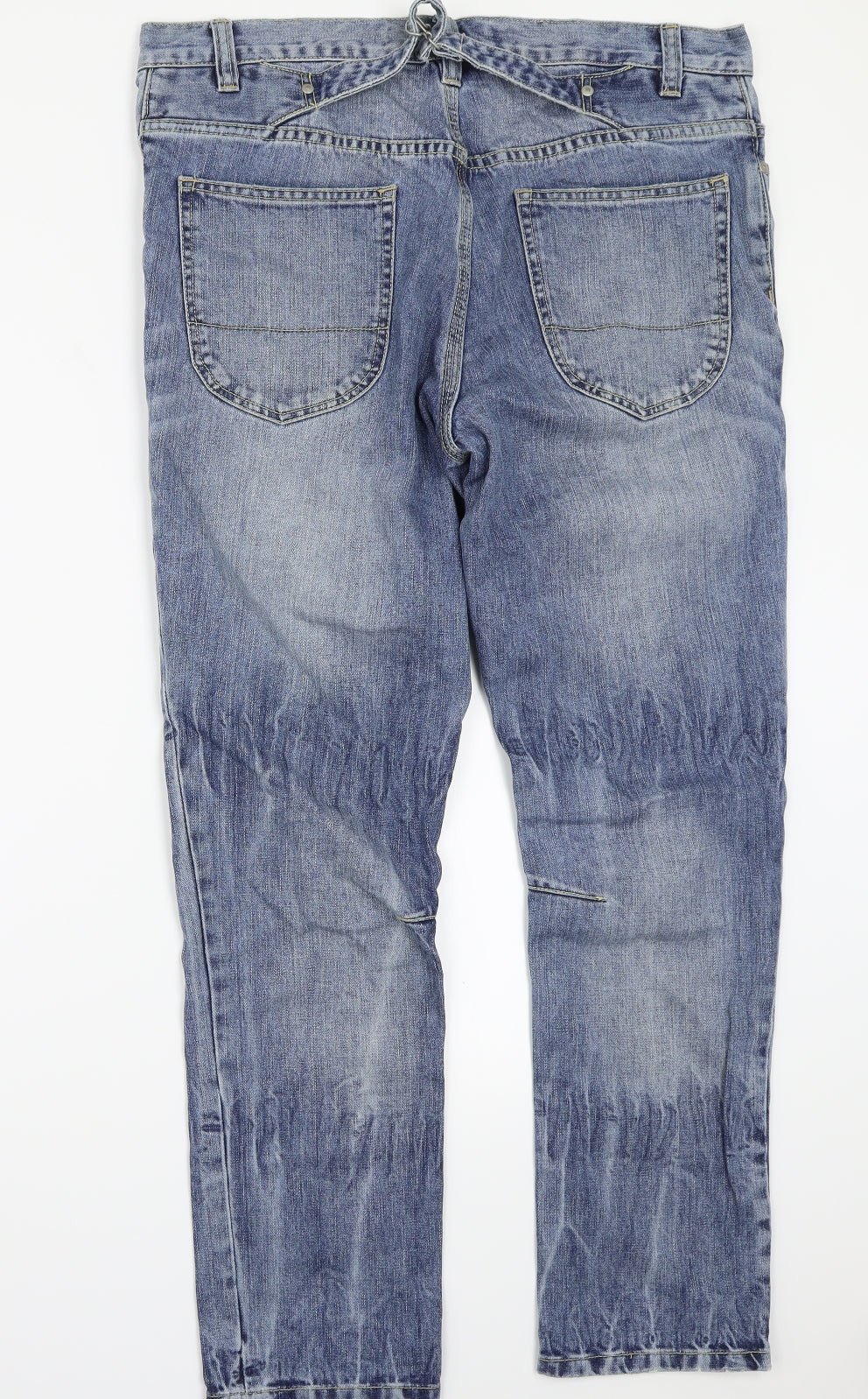 Topman Mens Blue   Straight Jeans Size 32 L27 in