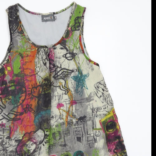 Apricot Womens Grey Geometric  Basic T-Shirt Size M