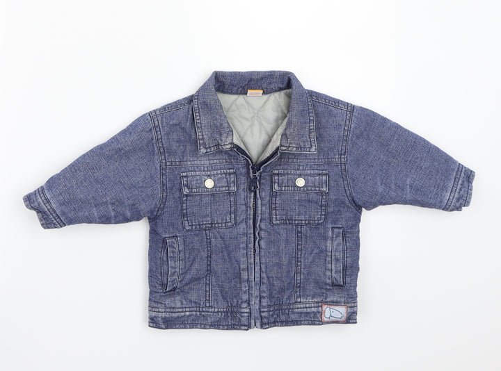 Mini Club Boys Blue Jacket Coat Size 6-9 Months