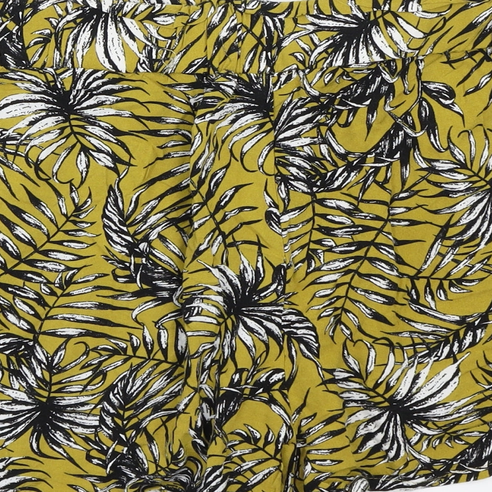 Primark Womens Green Floral  Bermuda Shorts Size 12