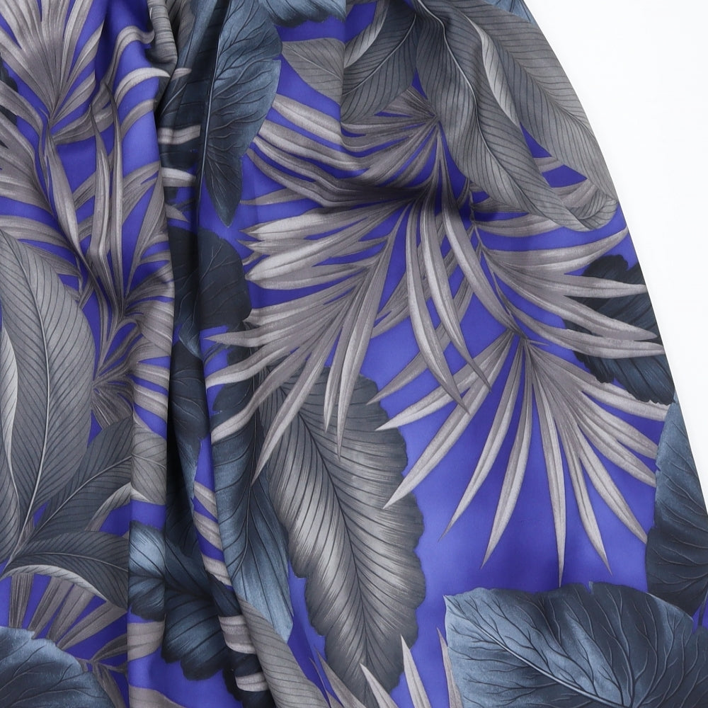 Fashion Union Womens Blue Floral  A-Line Skirt Size 8