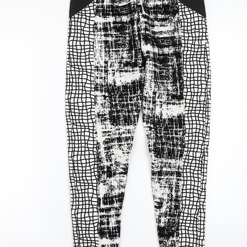 River Island Womens White Geometric  Jegging Trousers Size 10 L29 in