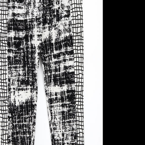 River Island Womens White Geometric  Jegging Trousers Size 10 L29 in