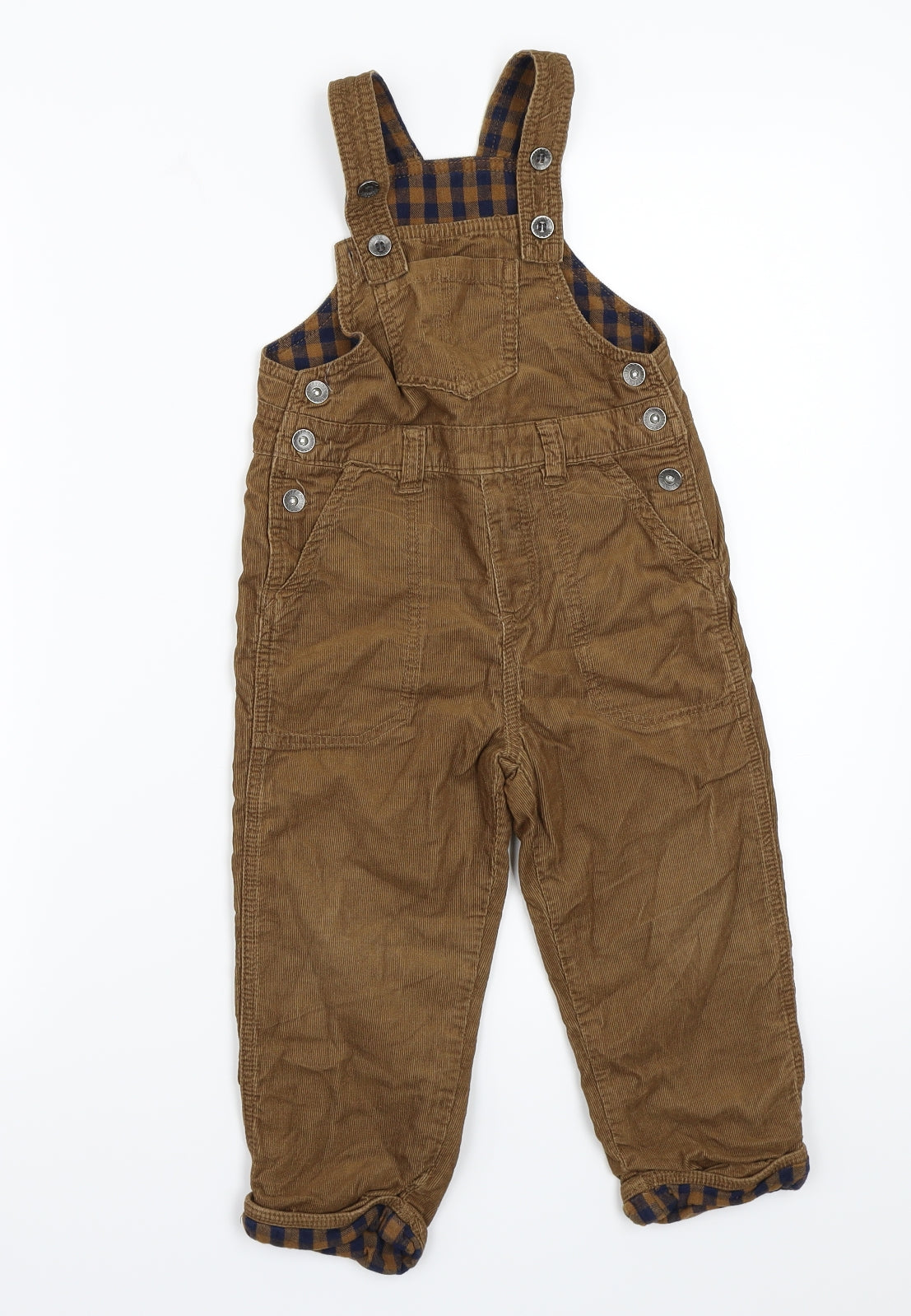 NEXT Boys Brown   Dungarees Trousers Size 2-3 Years