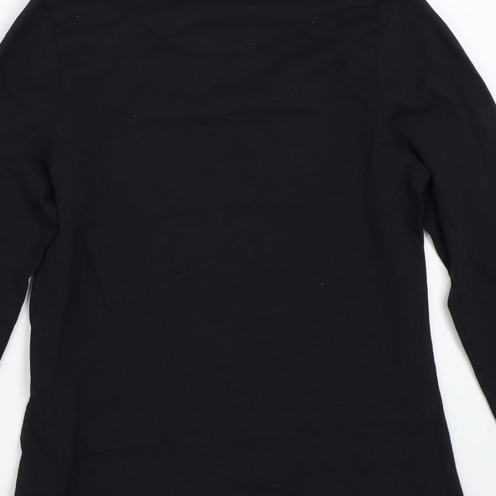 Marks and Spencer Girls Black   Basic T-Shirt Size 9-10 Years