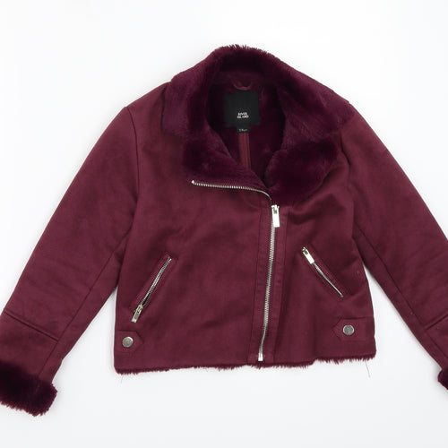 River Island Girls Purple   Jacket Coat Size 7-8 Years