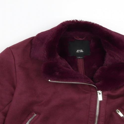 River Island Girls Purple   Jacket Coat Size 7-8 Years