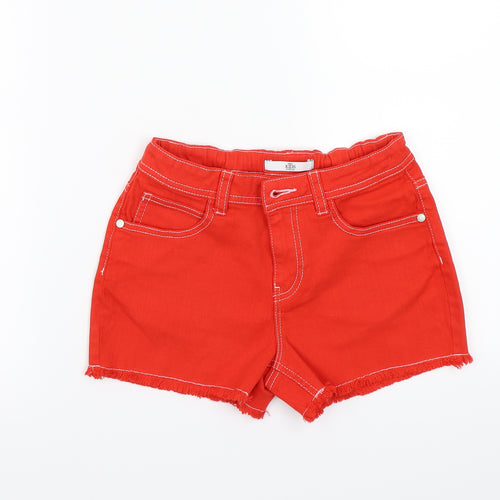Marks and Spencer Girls Red   Bermuda Shorts Size 9-10 Years