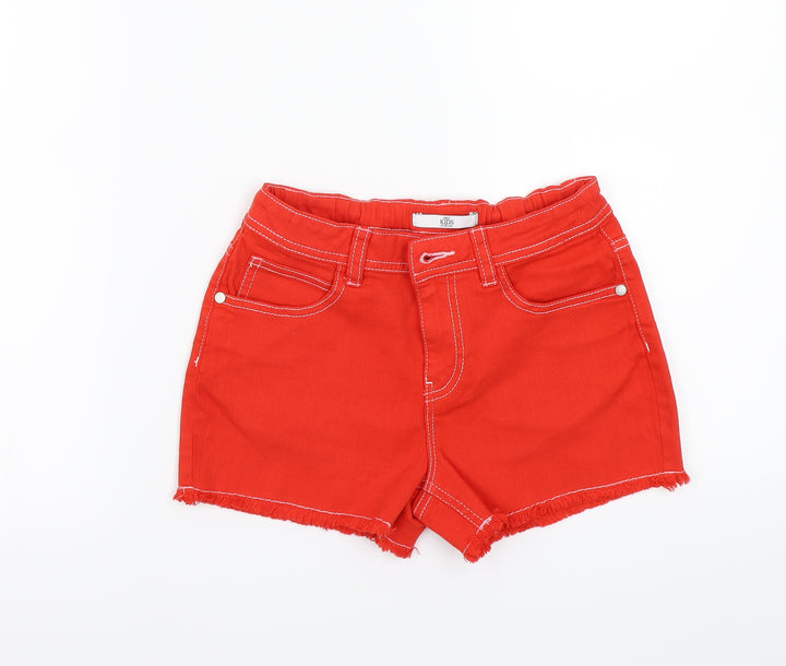 Marks and Spencer Girls Red   Bermuda Shorts Size 9-10 Years