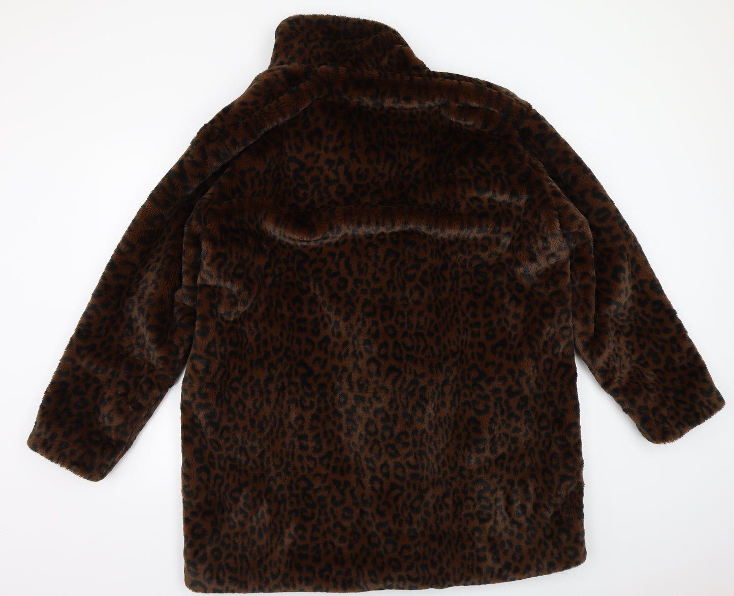 Primark Womens Brown Animal Print  Jacket Coat Size XL