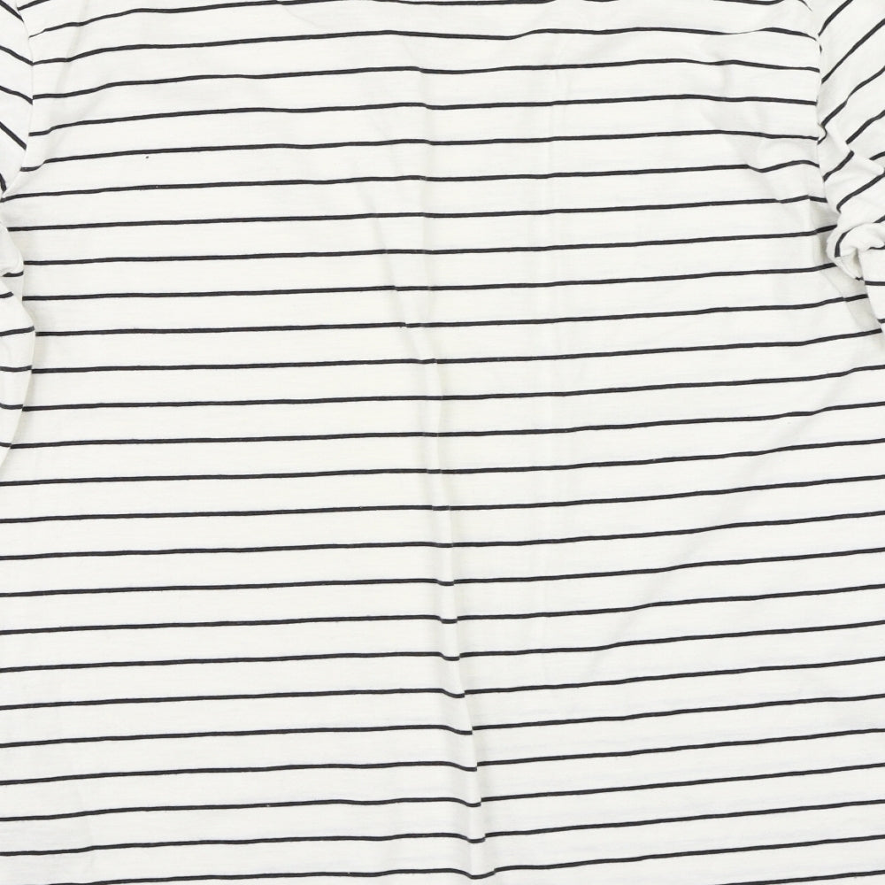 ONLY & SONS Mens White Striped   T-Shirt Size M