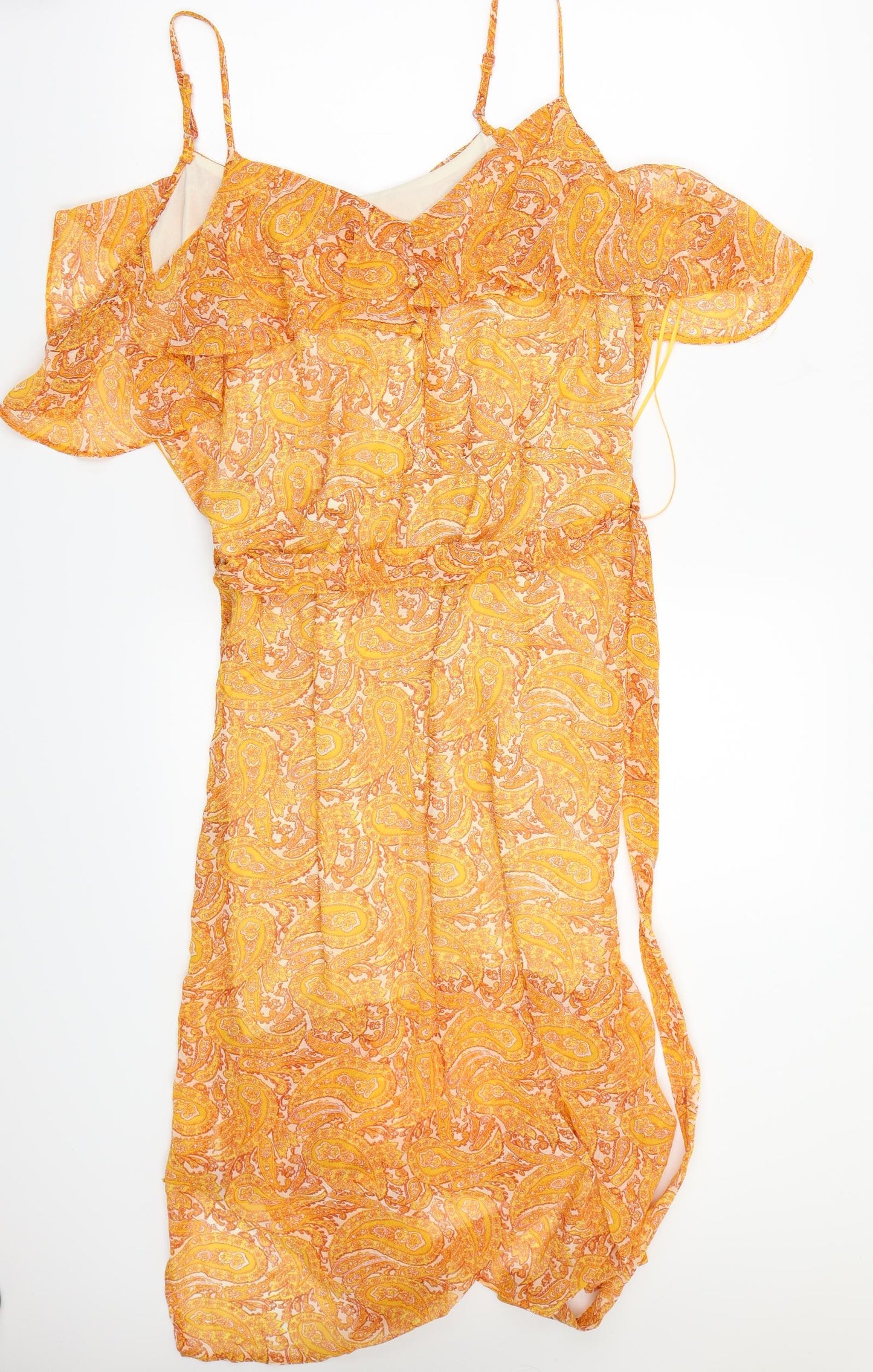 F&F Womens Orange Paisley  A-Line  Size 18