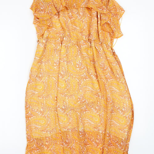 F&F Womens Orange Paisley  A-Line  Size 18