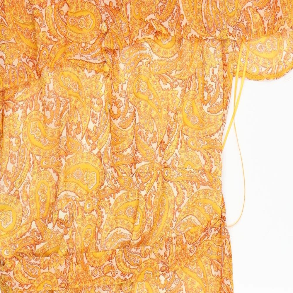 F&F Womens Orange Paisley  A-Line  Size 18