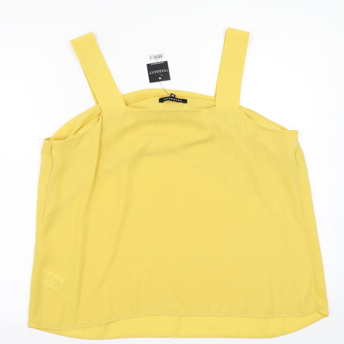 Peacocks Womens Yellow   Basic Blouse Size 20