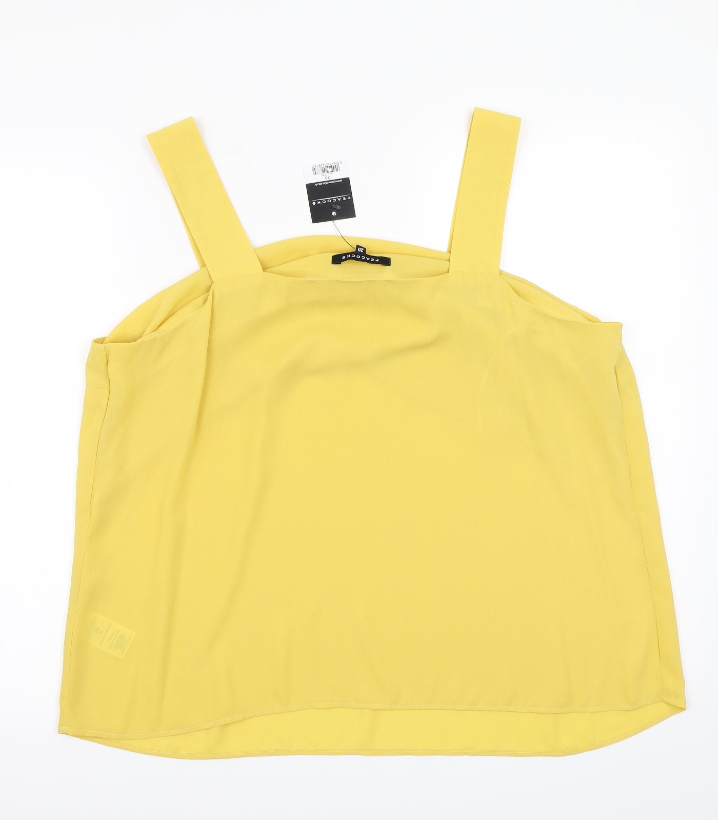Peacocks Womens Yellow   Basic Blouse Size 20