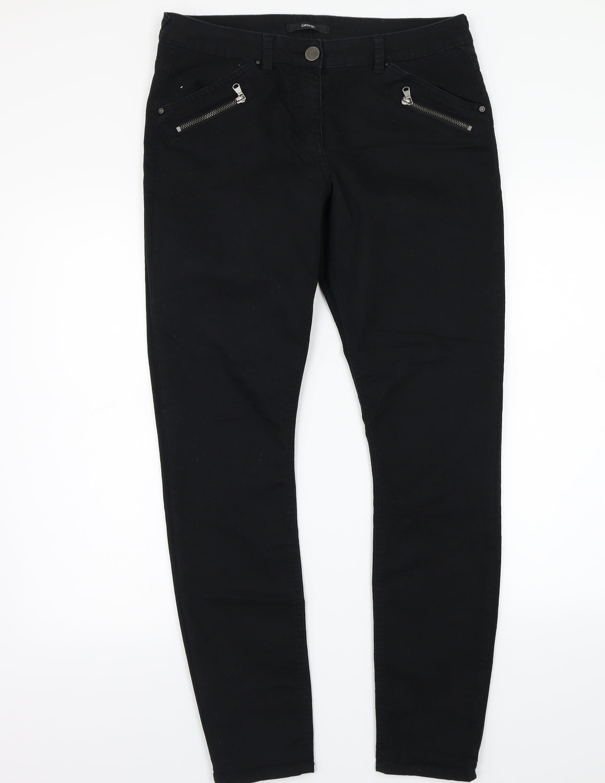 George Womens Black   Straight Jeans Size 14 L30 in