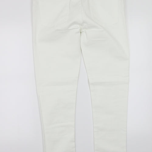 Denim & Co. Womens White   Straight Jeans Size 32 L32 in
