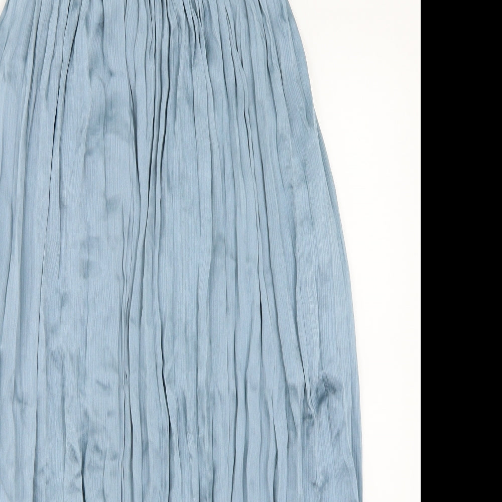 Topshop Womens Blue   A-Line Skirt Size 10