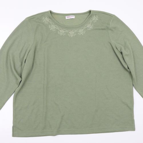 Bonmarché Womens Green   Pullover Jumper Size XL