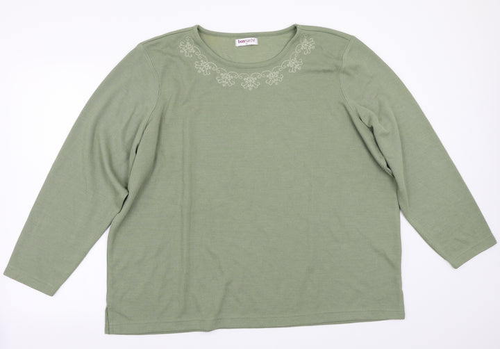 Bonmarché Womens Green   Pullover Jumper Size XL