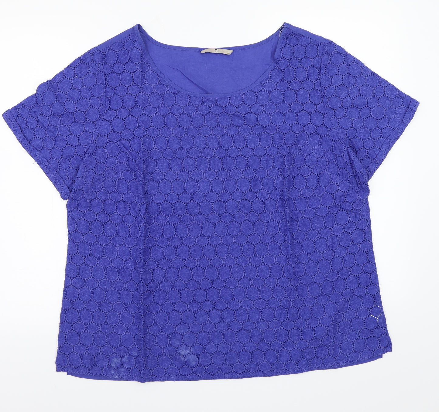 TU Womens Blue   Basic T-Shirt Size 20
