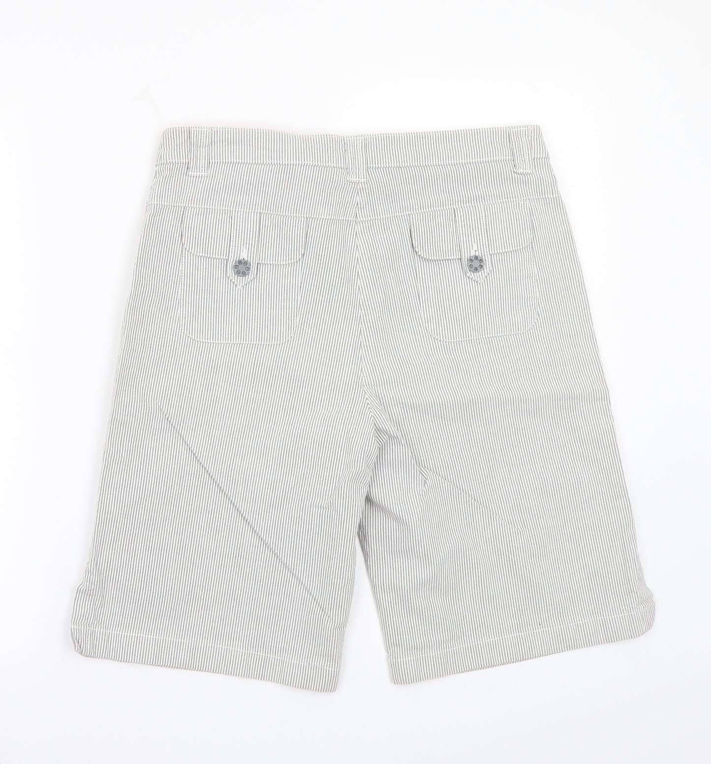 Per Una Womens White Striped  Bermuda Shorts Size 12