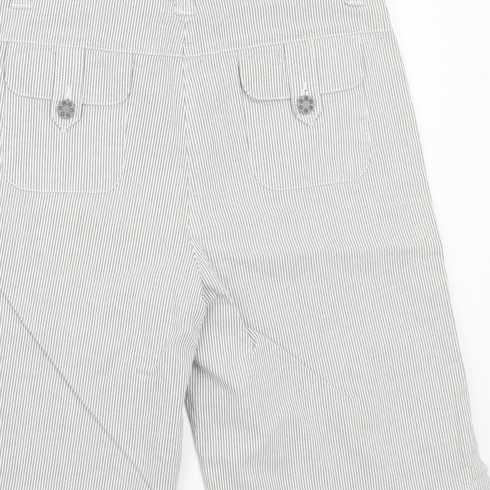Per Una Womens White Striped  Bermuda Shorts Size 12