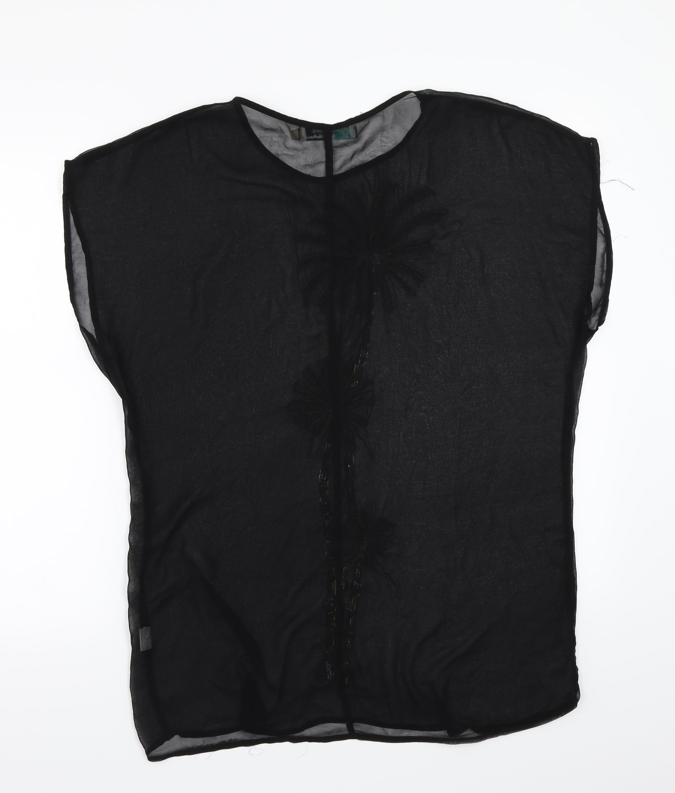 little mistress Womens Black   Basic T-Shirt Size 10