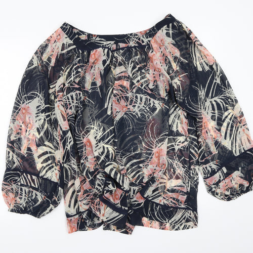 NEXT Womens Blue Floral  Basic Blouse Size 20