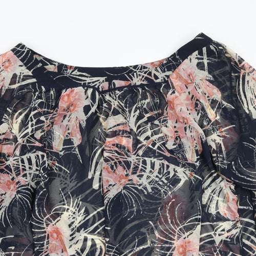 NEXT Womens Blue Floral  Basic Blouse Size 20