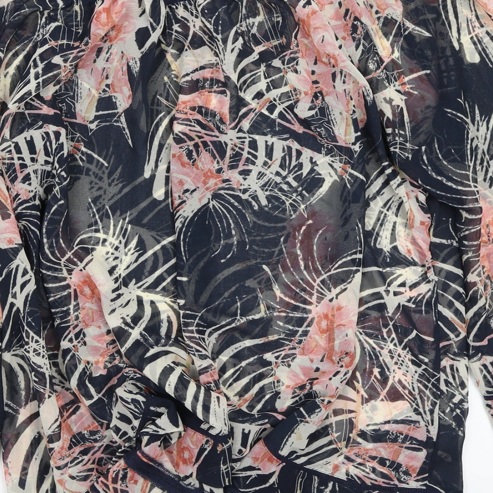 NEXT Womens Blue Floral  Basic Blouse Size 20