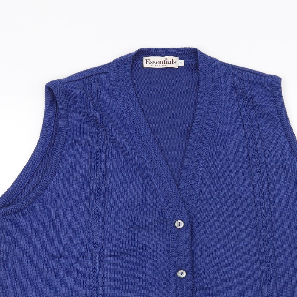 Essentials Womens Blue   Cardigan Jumper Size M