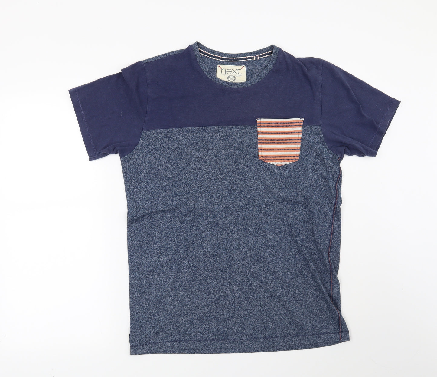 NEXT Mens Blue Striped   T-Shirt Size M