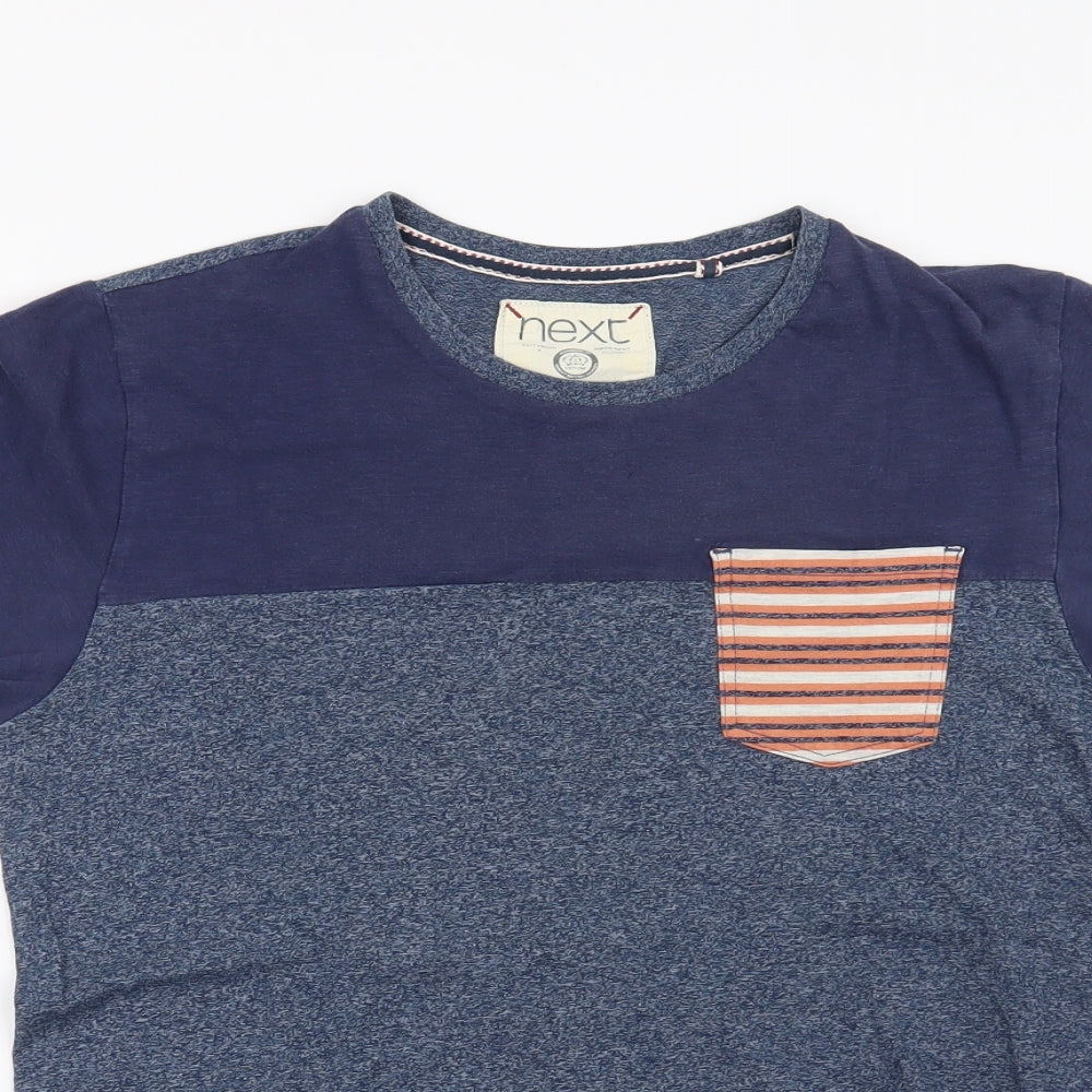 NEXT Mens Blue Striped   T-Shirt Size M