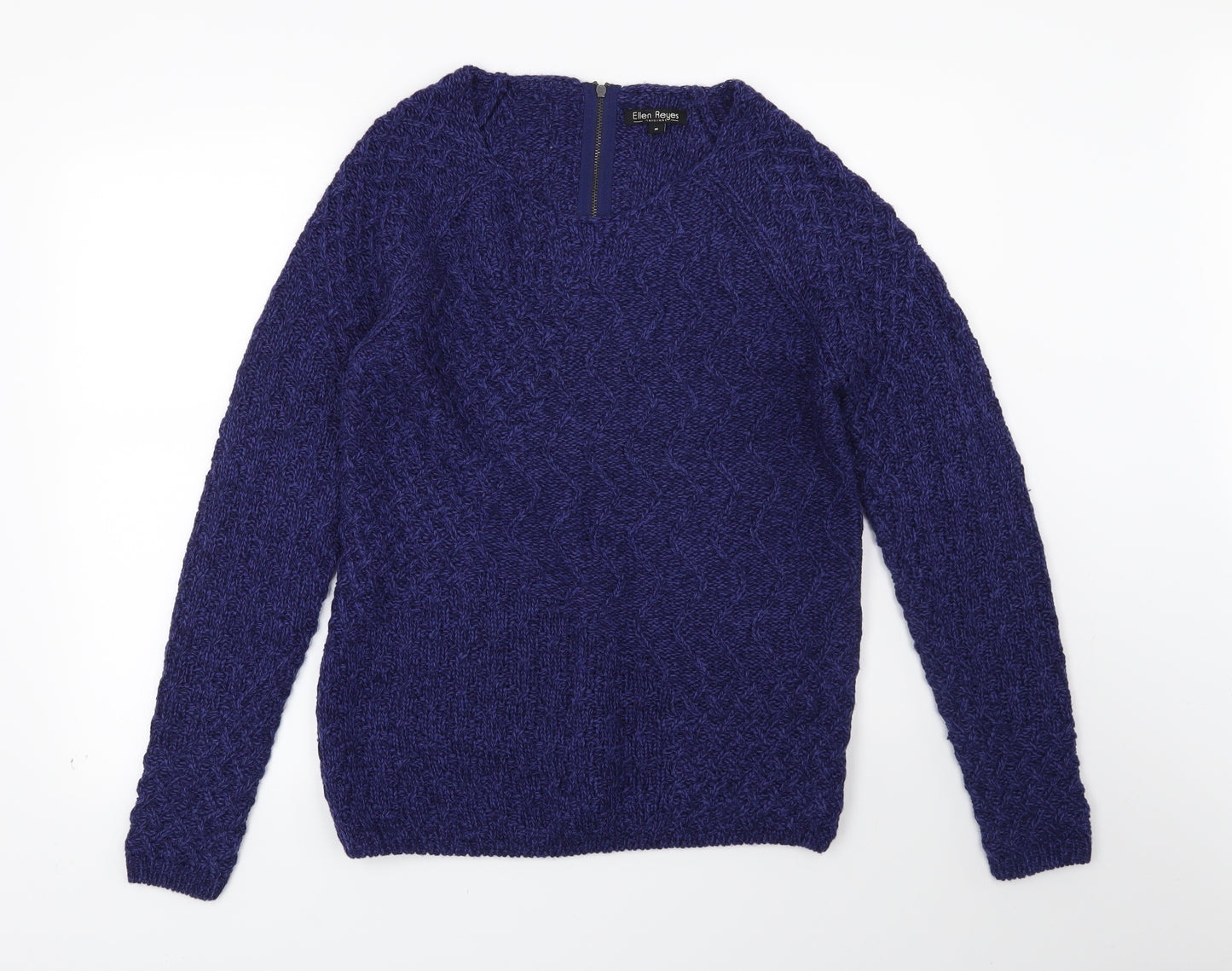 Ellen Reyes Womens Blue   Pullover Jumper Size M