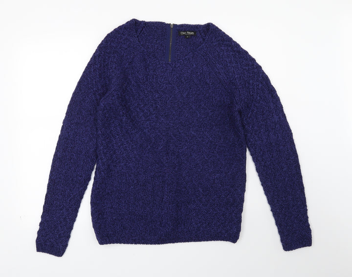 Ellen Reyes Womens Blue   Pullover Jumper Size M