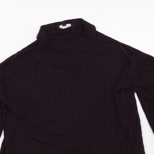 New Look Womens Red Striped  Basic Blouse Size 16
