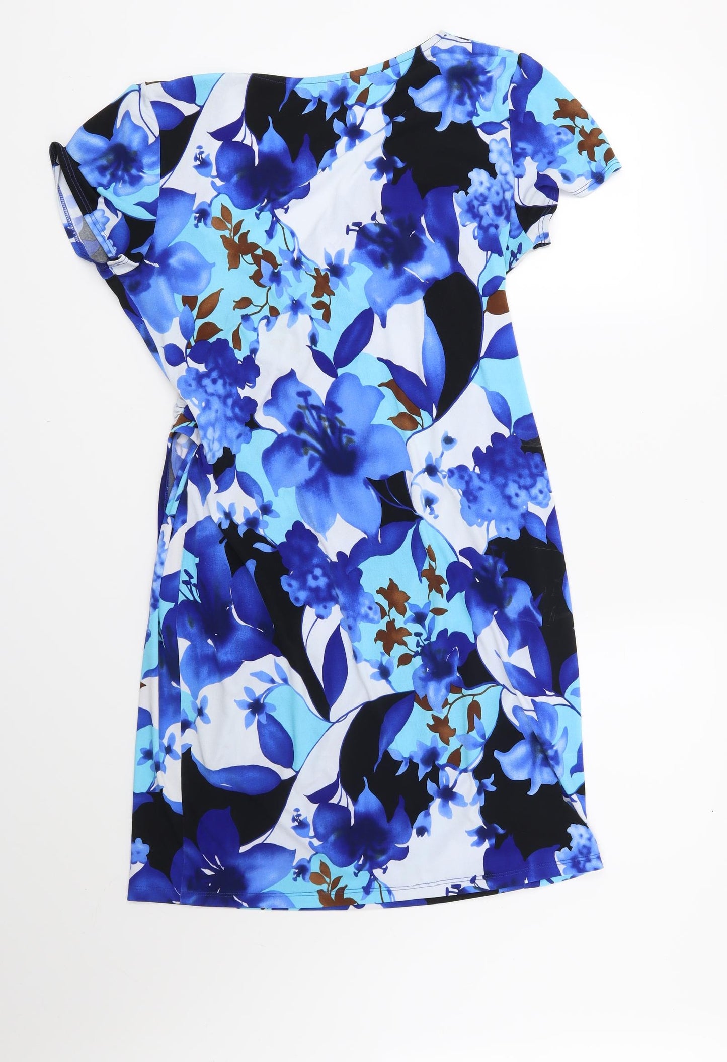 M&Co Womens Blue Floral  Shift  Size 14