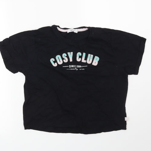 New Look Girls Black Solid  Top Pyjama Top Size M  - Cosy Club