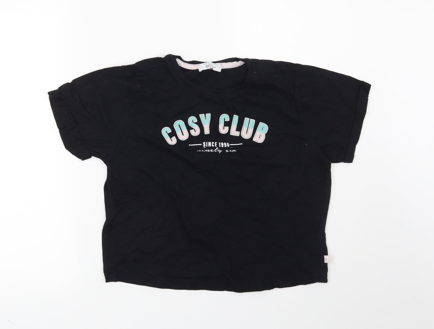 New Look Girls Black Solid  Top Pyjama Top Size M  - Cosy Club