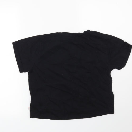New Look Girls Black Solid  Top Pyjama Top Size M  - Cosy Club