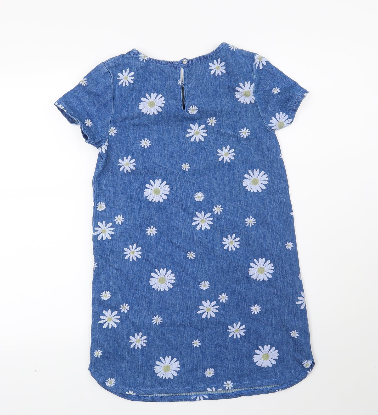 NEXT Girls Blue Floral  Shift  Size 10 Years