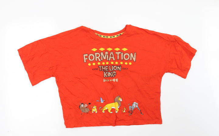 Love To Lounge Womens Red Top Pyjama Top Size XS - Disney The Lion King