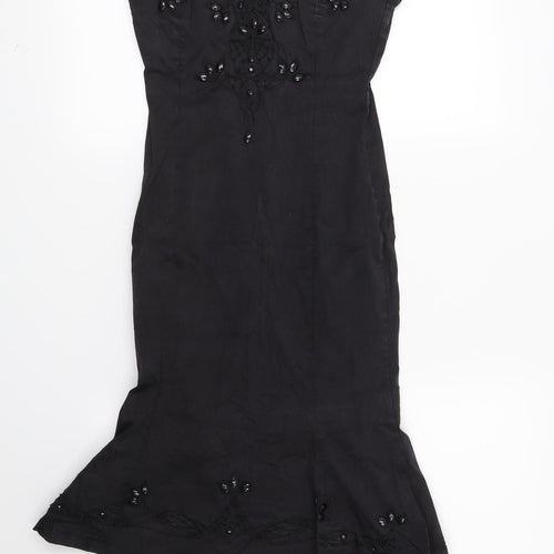 Jane Norman Womens Black Geometric  Bodycon  Size 12