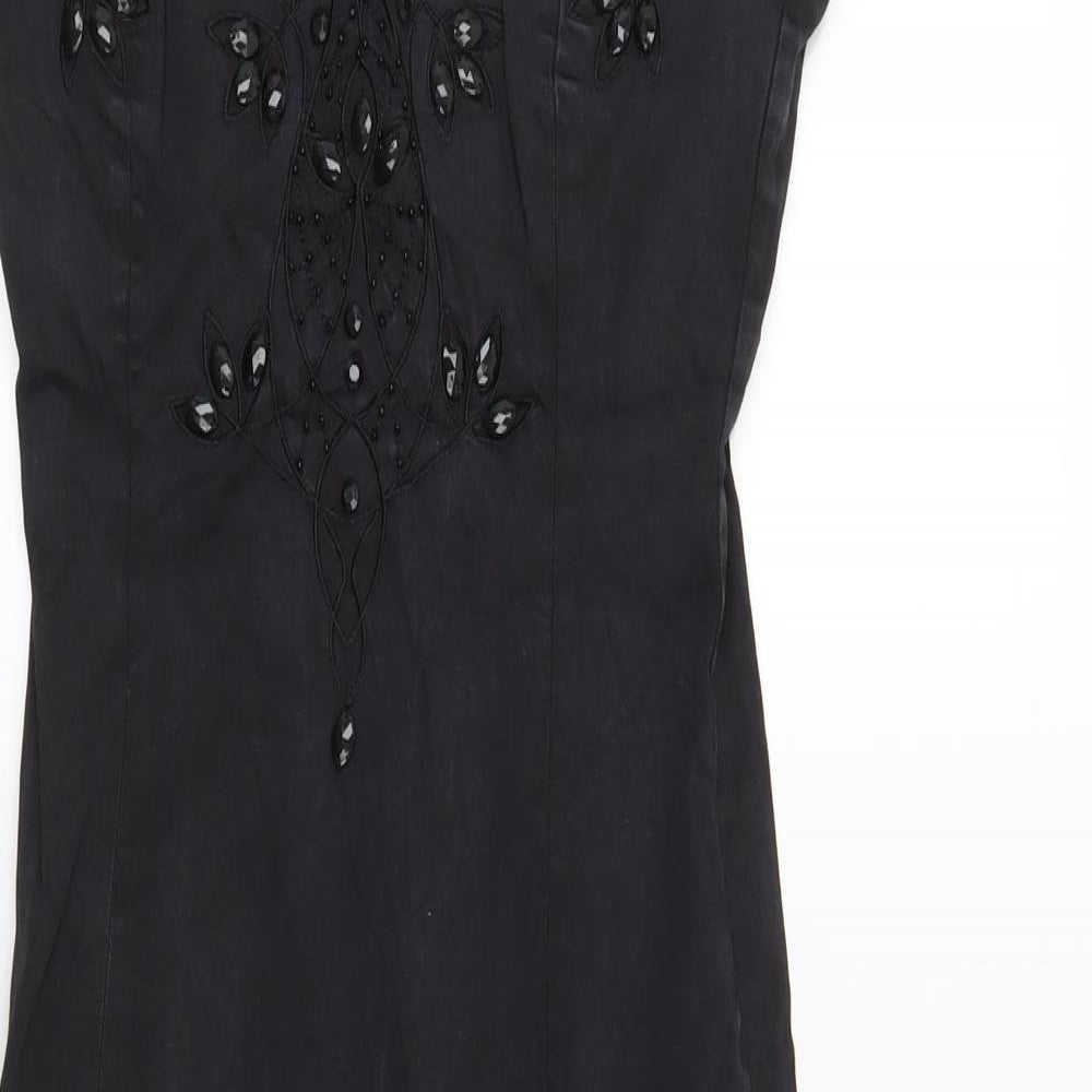 Jane Norman Womens Black Geometric  Bodycon  Size 12